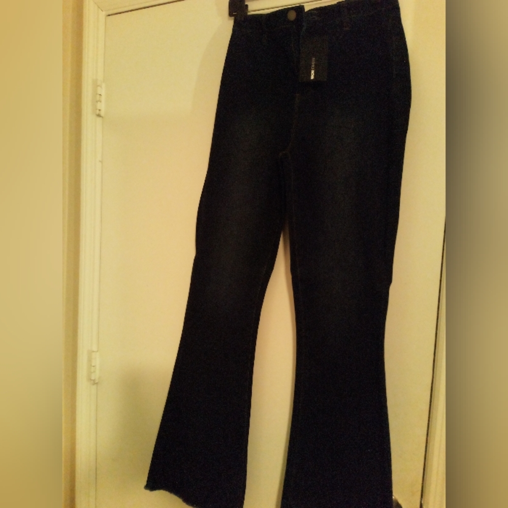 Wide legged distressed bottom